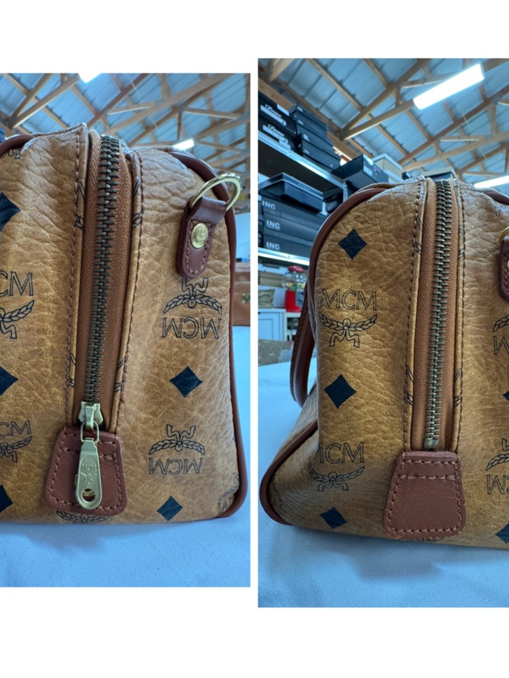 MCM Large Ella Boston Bag with original strap - Picture 6 of 12